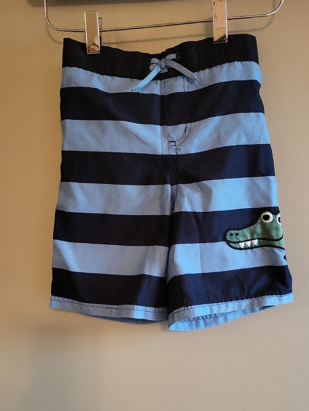 Gymboree striped lined long swim shorts/trunks